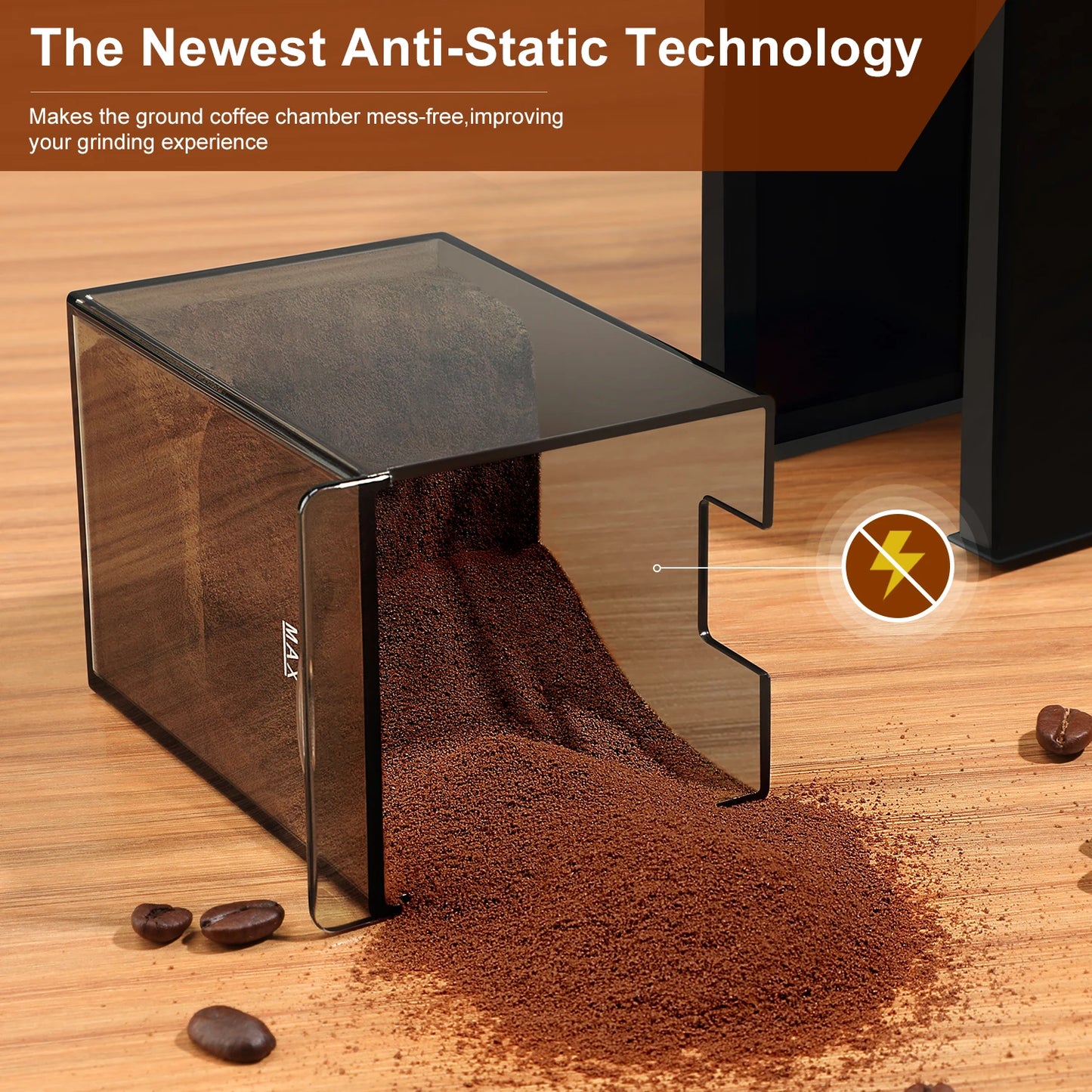 Automatic Burr Coffee Grinder – 28 Adjustable Settings for Espresso, French Press & Drip