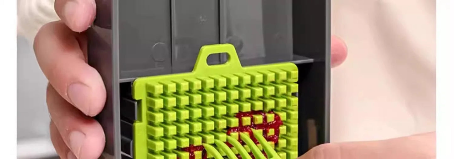 16-in-1 Vegetable Chopper, Slicer, Dicer & Grater with Container & Safety Guard