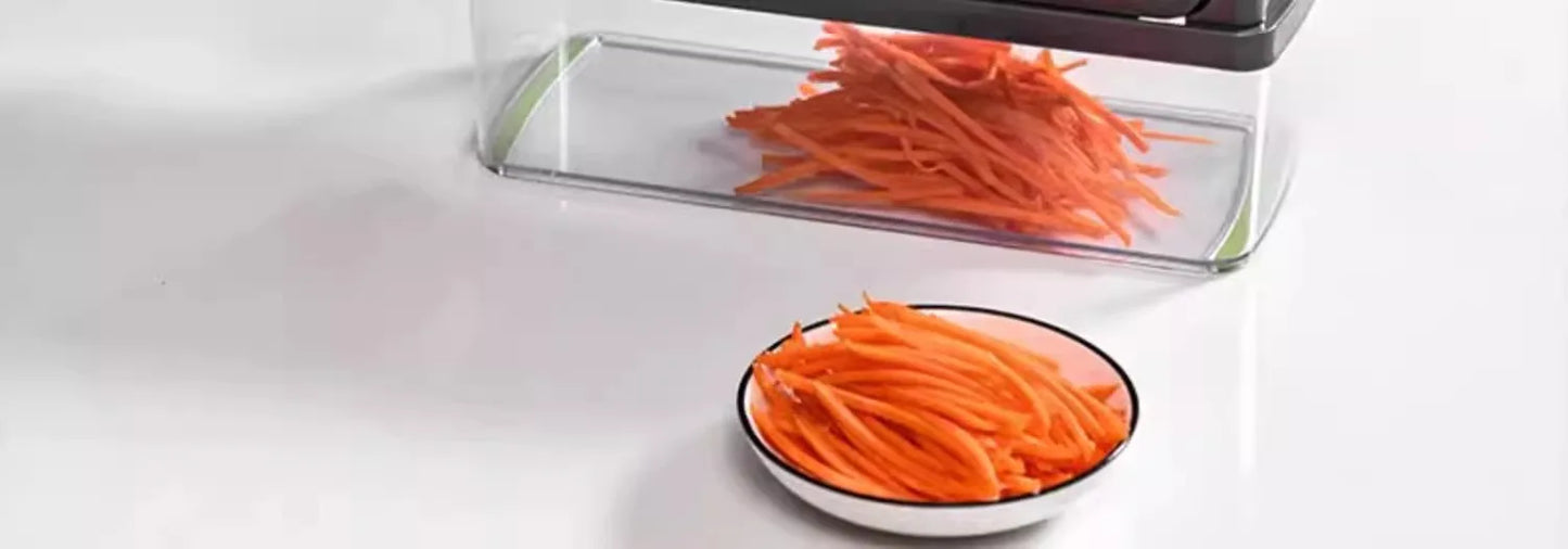 16-in-1 Vegetable Chopper, Slicer, Dicer & Grater with Container & Safety Guard