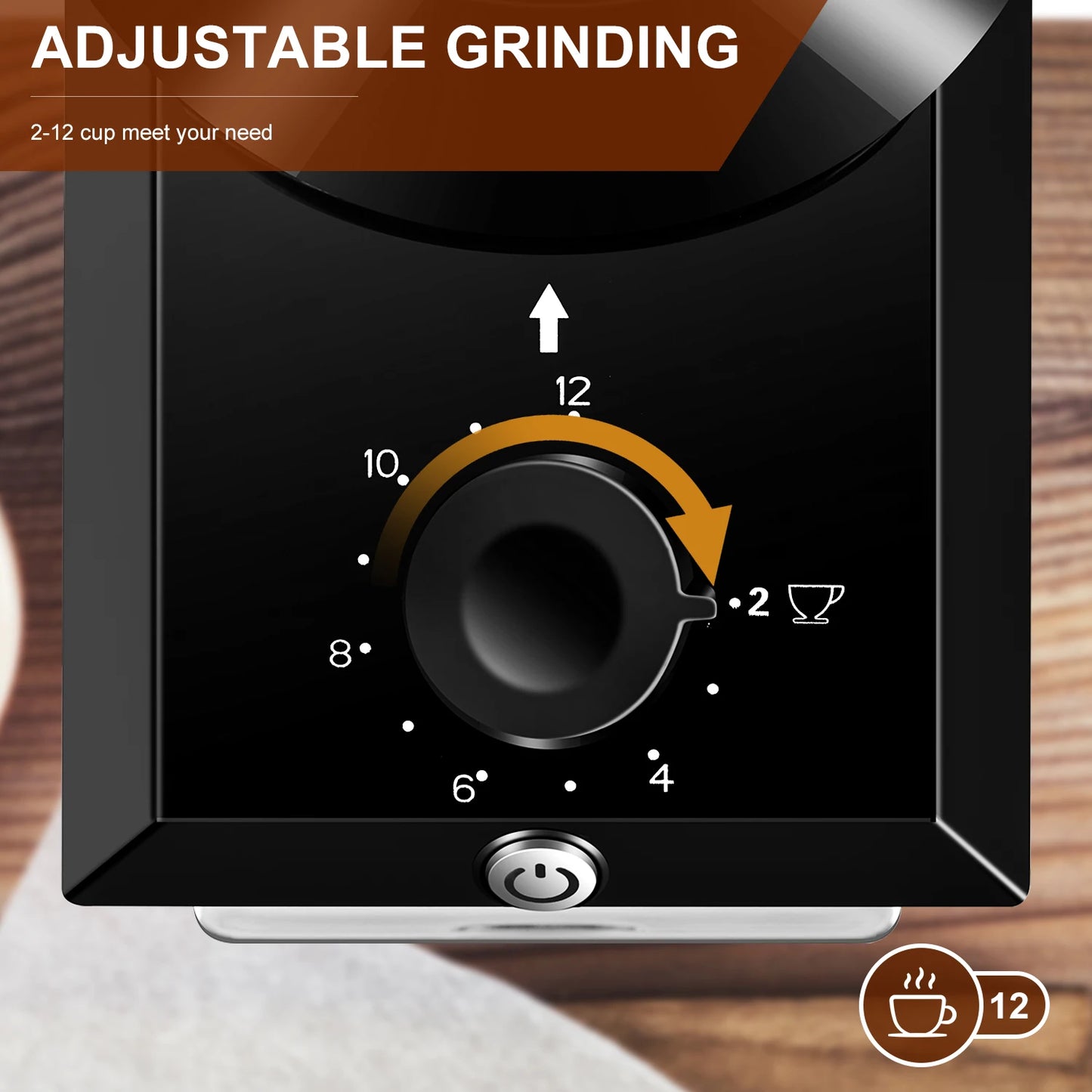 Automatic Burr Coffee Grinder – 28 Adjustable Settings for Espresso, French Press & Drip